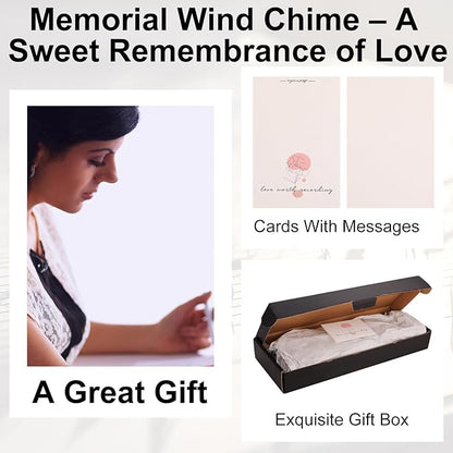 Angel Memorial Wind Chimes for Loss of Loved One Sympathy Gifts for Outside Large Outdoor Wind Chimes, Bereavement Gift Ideas, Condolence Memorial Gifts for Loss of Mom Dad Husband