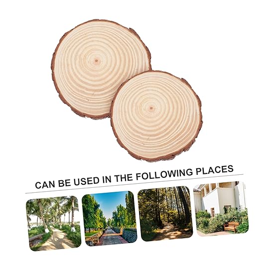 TOYANDONA 2pcs Outdoor Garden Wooden Stepping Stones 8.5-Inch Log Pathway Decor Easy DIY Installation for Walkways and Patios Sturdy and Weather-Resistant