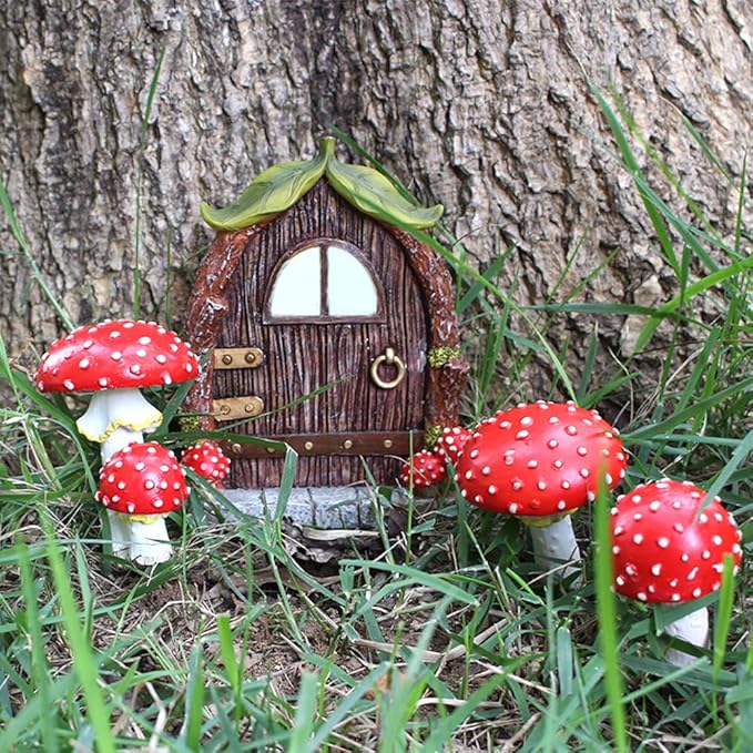Outdoor Statues Garden Decoration Yard Sculpture Figurine Statuette,Resin Statues Gardening Supplies,Trees Decoration Garden Accessories,Garden Statuary Ornament Outdoor Statue Glow in The Dark