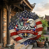 Patriotic Eagle USA 250th Anniversary Wind Spinner, 1776-2026 Metal Outdoor Decor, Liberty Bell & Betsy Ross Design, Independence Day Gift, 8-inch Spinner 4