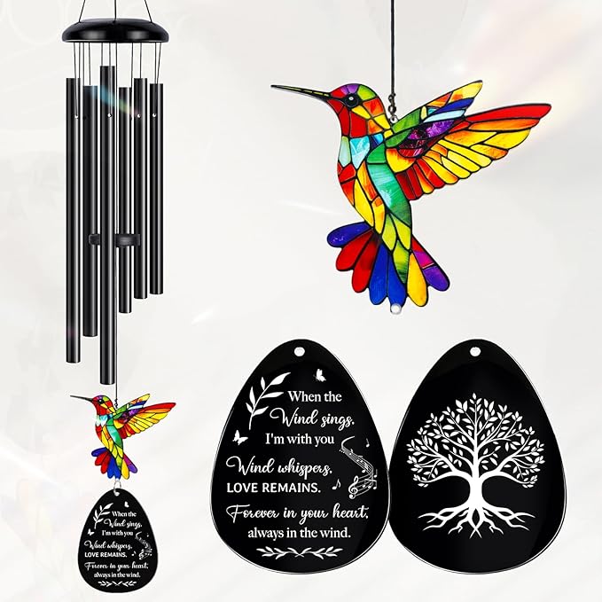Sympathy Gifts for Loss of Loved One, Memorial Wind Chimes Gifts for Loss of Mom Dad, Bereavement Sympathy Memorial Gift for Loss of Mother Father Husband Condolence Remembrance