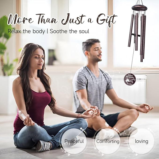 25th Anniversary Wind Chimes Gifts for Men Women, Romantic 25 Year Anniversary for Couples, Parents, Wife, Husband, Friends, Happy Anniversaries Decorations