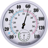 Indoor Outdoor Thermometer Hygrometer - Waterproof Hanging Wall Thermometer Decorative Outdoor Thermometer Large Numbers, No Battery Needed Outdoor Thermometers for Patio