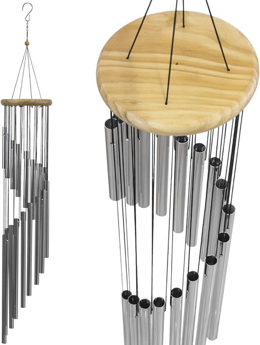 Sorbus Wind Chimes – Tubular Decorative Outdoor Garden Accent with Soothing Musical Bell Sounds – Great for Memorial, Home, Deck, Patio, or Garden, Metal