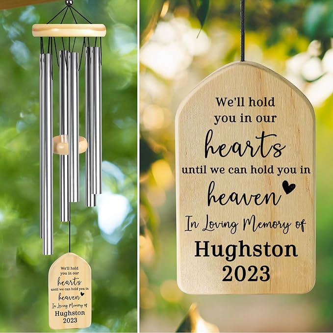Memorial Wind Chimes - Sympathy & Bereavement Gifts for Loss of Mom, Dad, Son, Daughter - In Memory of Loved Ones