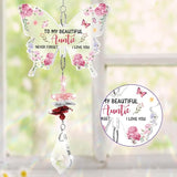 Funnli Aunt Gifts, Aunt Birthday Gifts Crystal Suncatcher, Christmas Birthday Mothers Day Thanksgiving Valentines Day Easter Gift for Auntie from Niece Nephew Window Hangings Home Decoration