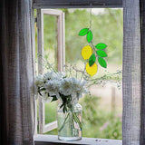 Lemon Leaf Suncatchers - Real Stained Glass Window Hangers - Sun Catchers - Indoor Window Gifts for Plant Lovers
