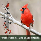 Cardinal Wind Chimes for Outside, Cardinal Gifts for Women/Men/Mother/Father, Metal Windchimes for Birthday/Christmas/Thanksgiving, Cardinal Decor for Patio, Garden,Yard, Home