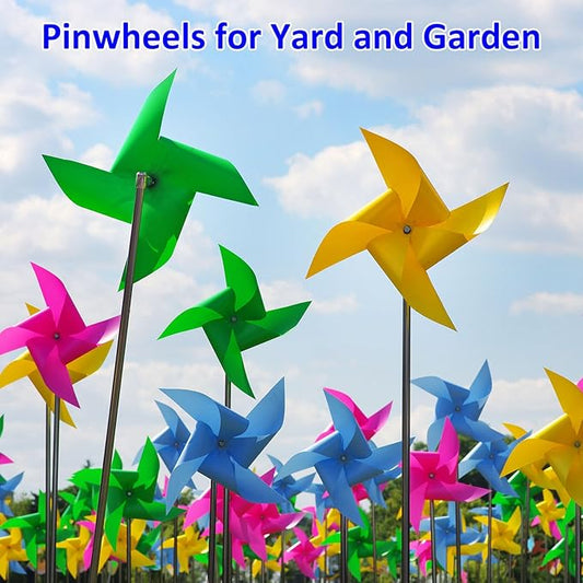 M METERXITY 1 Set Wind Spinner - 12 Inch Pinwheels for Yard and Garden,Apply to Garden Decor/Yard Decorations Outdoor/Backyard Decor/Yard Art (Colorful Dots Windmill)
