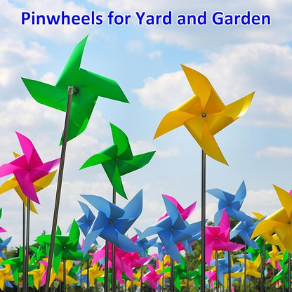 M METERXITY 1 Set Wind Spinner - 30.5 Inch Pinwheels for Yard and Garden,Apply to Garden Decor/Yard Decorations Outdoor/Backyard Decor/Yard Art (Colorful Dots Windmill)