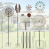 VEWOGARDEN 19" Dia Large Wind Spinner Outdoor with 6 Blades, Metal Kinetic Wind Sculptures & Spinners for Yard, Garden, Lawn Decorations