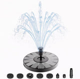 AISITIN 3.5W Solar Fountain for Bird Bath, Floating Solar Water Fountain Pump with 6 Interchangeable Nozzles, Outdoor Solar Water Pump for Garden Pond, Aquarium, Fish Tank, Pool