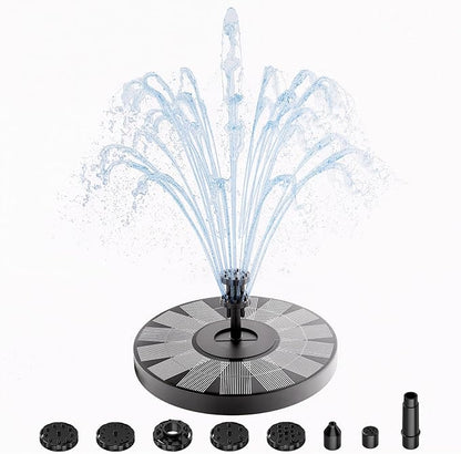AISITIN 3.5W Solar Fountain for Bird Bath, Floating Solar Water Fountain Pump with 6 Interchangeable Nozzles, Outdoor Solar Water Pump for Garden Pond, Aquarium, Fish Tank, Pool
