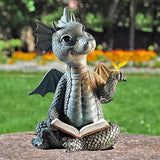 YWHWXB Garden Dragon Resin Sculpture,Lovely Outdoor Sculpture Ornaments,Garden Dragon Decor Statue for Home Patio Courtyard Lawn Decoration
