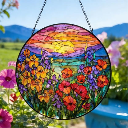 Stained Glass Window Hanging,suncatcher Stained Glass kit,Stained Glass Ornament, Garden suncatchers for Windows Hanging,Window Decor or Indoor,Gifts for Women, Lovers, Couple, Friends