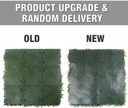 Artificial Grass Wall Backdrop Panels, 40"x40" UV-Anti Greenery Backdrop Wall, Faux Boxwood Panels for Patio, Garden, Backyard Indoor Outdoor Green Wall Decor & Privacy Fence Covering