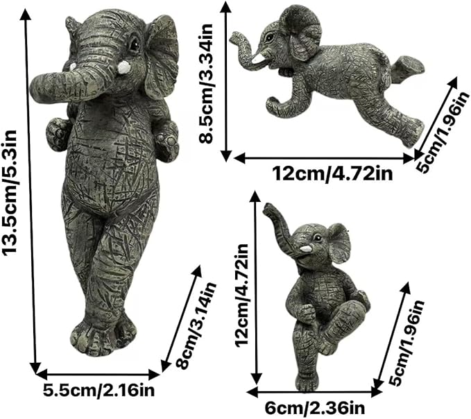 3-piece Fairy Garden Gnome Set, Beer-Drinking Gnome Resin Statue, Outdoor Decorative Item (Gray)