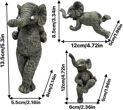 3-piece Fairy Garden Gnome Set, Beer-Drinking Gnome Resin Statue, Outdoor Decorative Item (Gray)