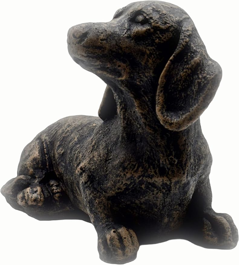 Solid Rock Stoneworks sm Sausage Dog-Autumn Brown- 7" Tall x 10" w x 5" d
