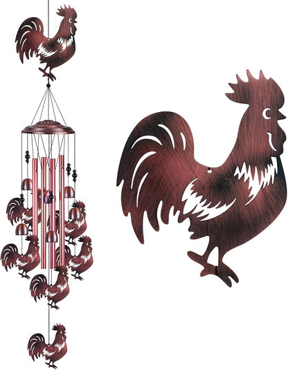 Chicken Wind Chimes for Garden, Home, Balcony, Yard, Outdoor Decoration, Gift Wind Bells, Memorial Wind Chime, Chicks Wind Catcher, Blessing WindChimes Gifts for Mom, Grandma, Family, Women, Friends