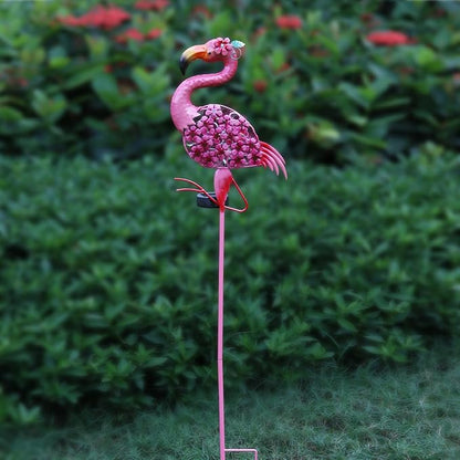 Flamingo Solar Garden Decor,Yard Art Decorations Outdoor Gifts for Women Mom Grandma,30 LED Waterproof Garden Decor for Outside Patio Lawn Balcony Backyard Decorations