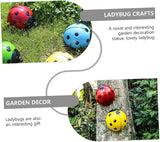 balacoo 1pc Seven Star Ladybug Ornament Animal Garden Statues Iron Ladybug Ladybugs Wall Sculptures Metal Ladybug Wall Art Outdoor Fencing Decor Ladybug Crafts Iron Parts Red Beetle, 29X22X11CM