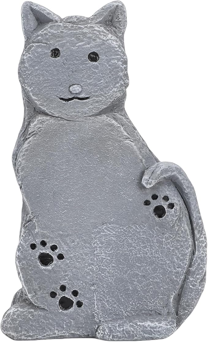 Cats Memorial Stone Garden Statue, Pet Statues Gifts for Loss of Cat Sympathy, Grave Markers for Garden Outdoor Statue Decor