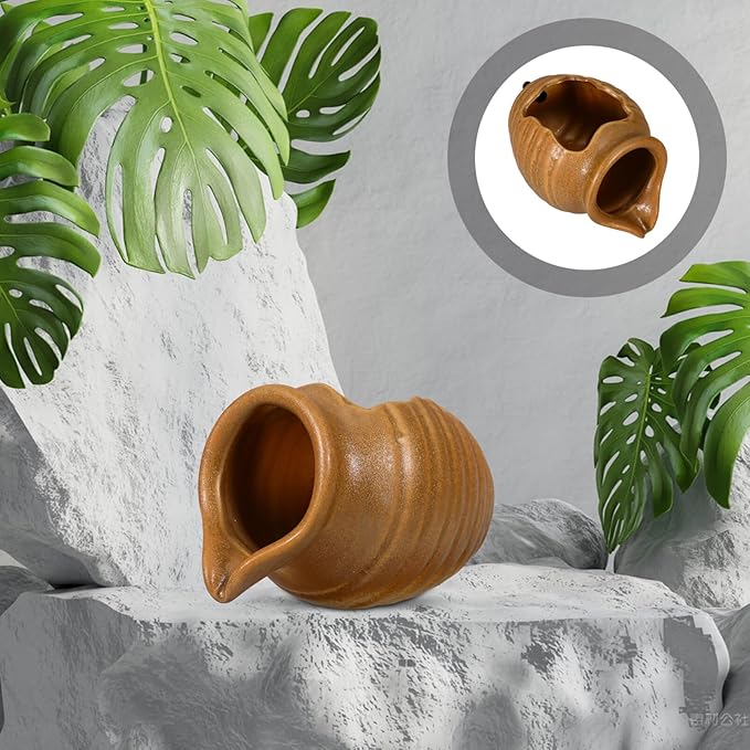 Milisten Ceramic Water Fountain Jar with Circulating Water Flow Indoor Outdoor Hydroponic Vase for Garden Patio Pond Decor and Fish Tank Waterfall Feature