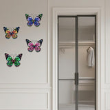 LWINGFLYER 4PCS Metal Butterfly Wall Decor Butterflies for Garden Wall Art Decoration for Fence Patio Accents Balcony Features Beautify Backyards Gardens Porch Living Areas (Butterfly)