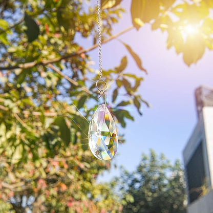 MerryNine 10pcs Sun Shine Catcher Chains for Pendant Prisms, 18.11 inch Prismatic Ball Suspension Chain with Hook for Crystal Prism Decoration DIY Crystal Decoration (10PCS)