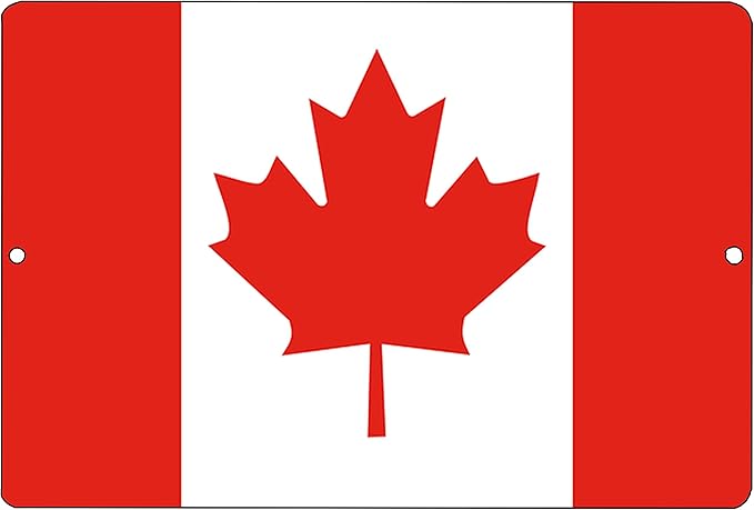 Rogue River Tactical Canada Flag Metal Tin Sign Wall Decor Man Cave Bar Canadian Maple Leaf