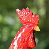 Metal Rooster Chicken Yard Art Outdoor Decor Large Chicken Garden Statue & Sculpture for Lawn Patio Backyard Kitchen Home Decorations, B-ROS04