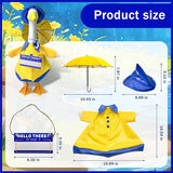 Independence Day Style Cute Outfit for 23-Inch Cement Goose – Outdoor Garden Yard Porch Decor
