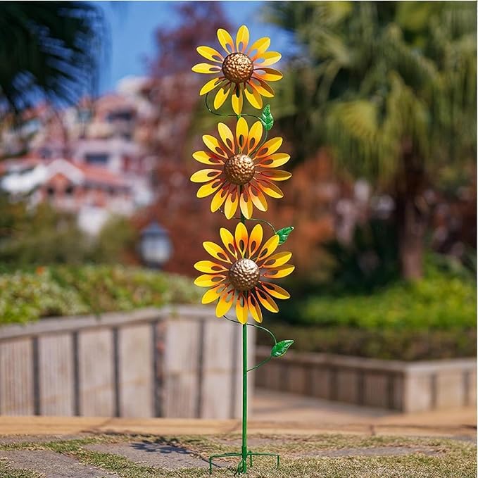 Wind Artistic Metal Garden Sculpture for Yard Art Lawn