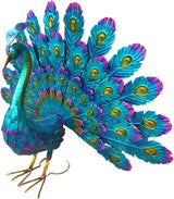 Garden Decorations, Garden Ornaments Outdoor Peacock Statue Sculptures Metal Bird Art Decoration for Yard Porch Patio Lawn