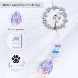 Dog Memorial Gifts for Loss of Dogs Crystal Suncatcher, Pet Memorial Gifts for Dogs, Loss of Dog Sympathy Gift, Bereavement Gift, Hanging Crystals Ornament for Window Rainbow Maker Home Decor