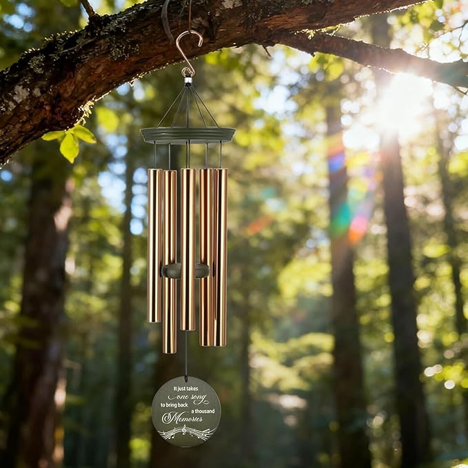Personalized Guitar Memorial Wind Chime, in Loving Memory of Guitarist Memorial Gifts, Bereavement Gift, Sympathy Gift, Guitarist Loss Gift, Brother Loss Gifts, Produced in USA