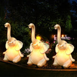 Solar Outdoor Elephant Statues Lights, 3 Pack New Upgraded Solar Garden Lights Outdoor Waterproof Solar Lights for Garden Decor, Christmas, Halloween, Yard, Lawn Elephant Lights
