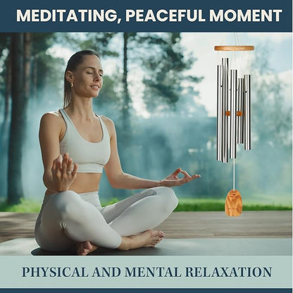 Woodstock Chimes Signature Collection, Chimes of Bach, 28'' Famous Melodies Wind Chimes for Outdoor, Patio, Home or Garden Décor (CBWSI)