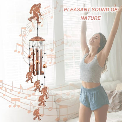 Big Foot Wind Chimes for Outside,Big Foot Sasquatch Memorial Gifts for Men/Women/Dad/Grandpa, Yard Outdoor Decor, Home Lawn Patio Garden Decoration (Big Foot)