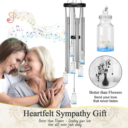 Virekm Windchimes Outdoors Clearance, Door Chime Wind Chimes for Outside Sympathy Wind Chimes for Patio Decoration, Garden Decor. Zen Garden Decor(Wishing Bottle)