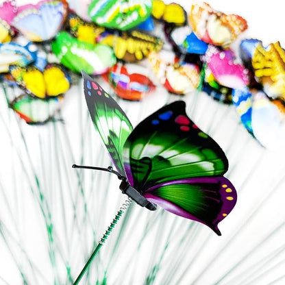 Tuxiaobu 24 Pcs Butterfly Garden Decor Stakes - Fake Butterfly Floral Picks Cake Party Butterflies Decorations for Indoor Outdoor Flower Pot Thanksgiving Christmas Whimsical Gifts