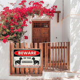 Beware Of The Dog Dachsund Sign Aluminum Metal Tin Signs Outdoor Yard Sign Warning Sign For Fence Yard Home Kitchen Farm Garden Wall Decor 8x12 Inch