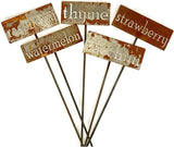 Classic Metal Garden Markers 19 Inches Tall (Bulk Discount 15 Markers, Naturally Rusted)
