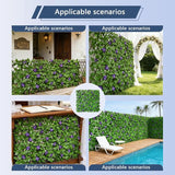 Expandable Privacy Screen with Artificial Flower for Balcony Patio Fence Greenery Privacy Fence Outdoor Purple Flowers 1pcs