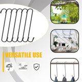 Dpyrrhic 6 Pack 14 Inch Black Extra Matel Heavy Duty Hook for Hanging Plants,Large S Hooks for Hang Brsket,Bird House,Clothes,Kitchenware,Garden,Patio