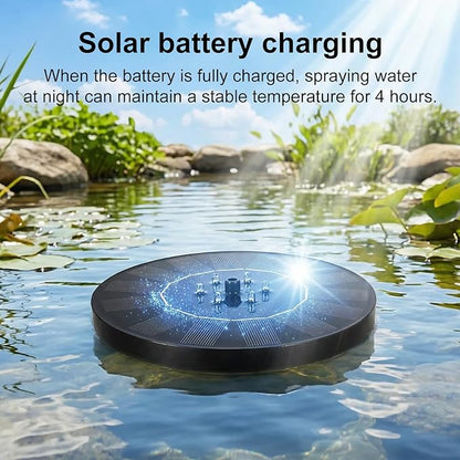 Solar Fountain for Bird Bath with Lights, Solar Bird Bath Fountains with 7 Nozzles, Outdoor Solars Water Fountain Pump for Birds Baths, Garden, Pool, Pond