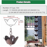 Rain Chains,Rain Catcher Chain, Rain Catcher Chain Copper, Aluminum Rain Chains for Gutters, Outside Water Diverter Rain Guide Chain,4m/118ft