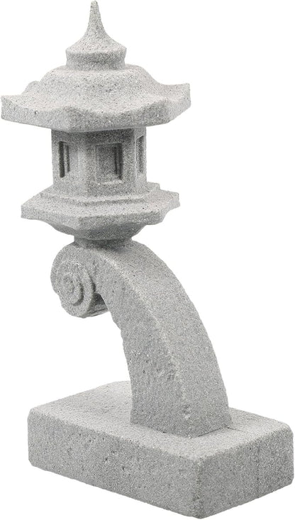 OSALADI Miniature Japanese Lantern Pagoda Figurines Asian Sandstone Tower Statue Fish Tank Aquarium Ornament Fairy Garden Accessories Zen Terrarium Bonsai Decorations
