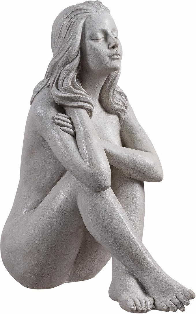 Hi-Line Gift Ltd. Thinking Lady Sculpture Resin Garden Statue